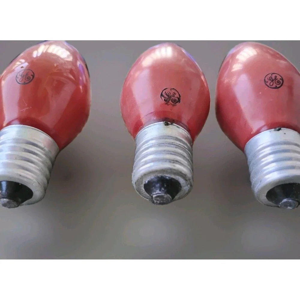 10) Vintage GE C-9 Christmas Lights Red And Blue Bulbs July 4th Of July TESTED!